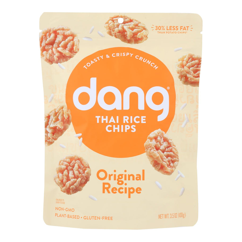 Dang - Sticky Rice Chips - Original - Case Of 12 - 3.50 Oz - Lakehouse Foods