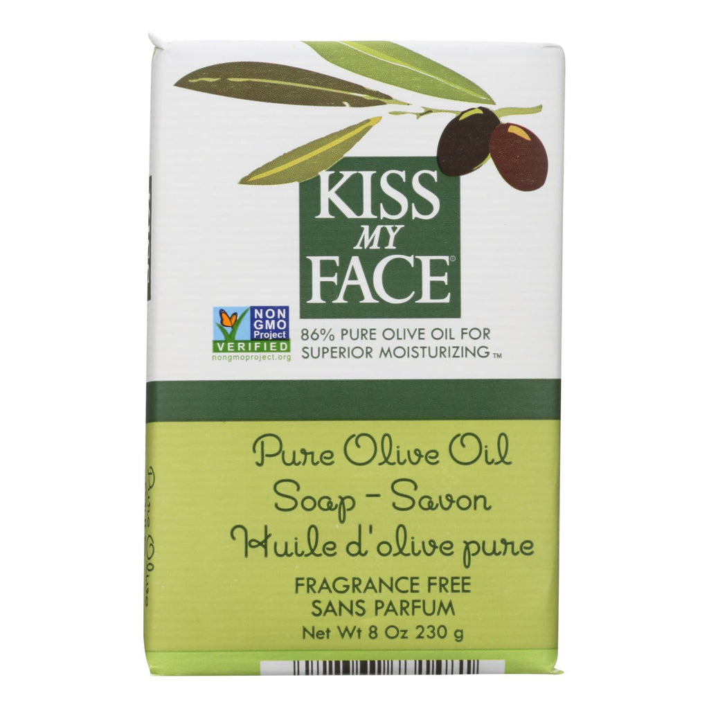 Kiss My Face Bar Soap Pure Olive Oil Fragrance Free - 8 Oz - Lakehouse Foods