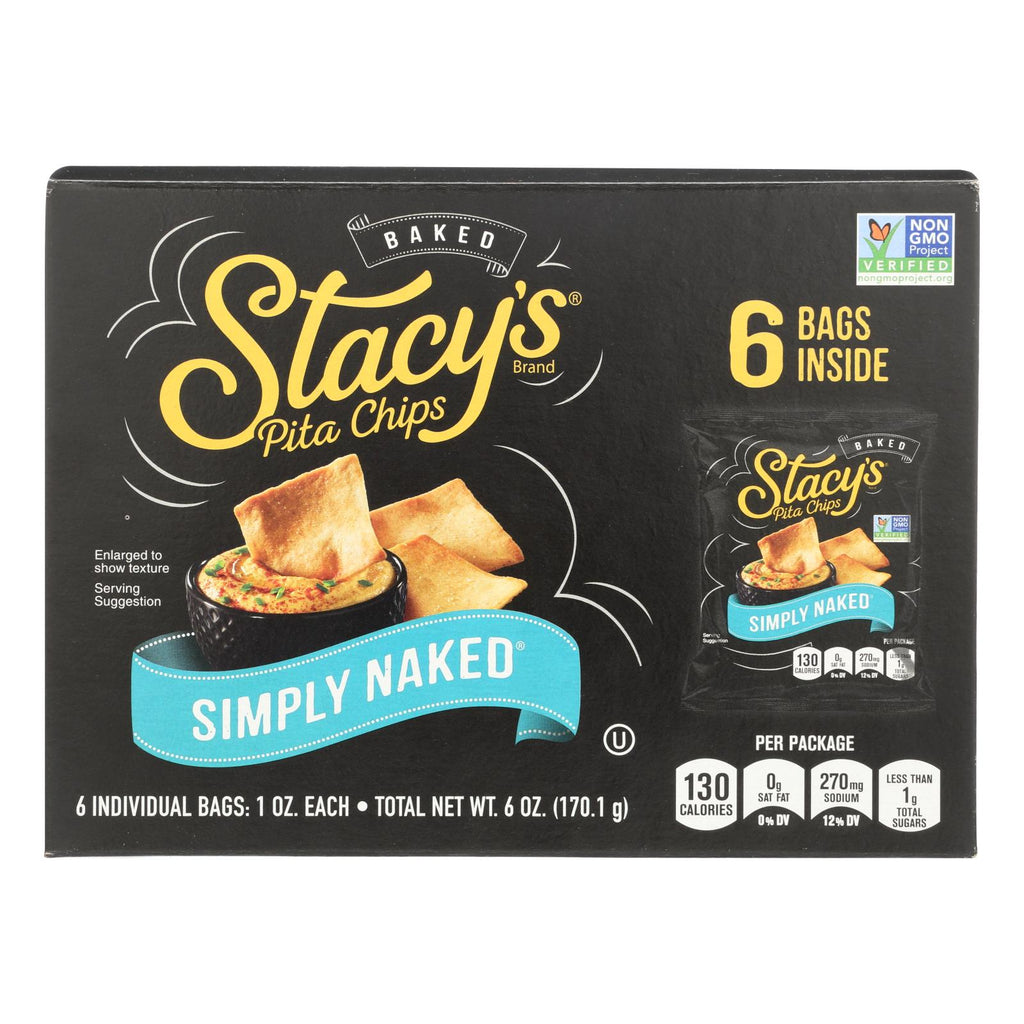 Stacey's Pita Chips - Simply Naked - 1 Oz - Case Of 72 - Lakehouse Foods