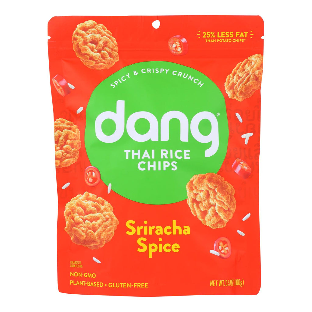 Dang - Sticky Rice Chips - Sriracha - Case Of 12 - 3.50 Oz - Lakehouse Foods