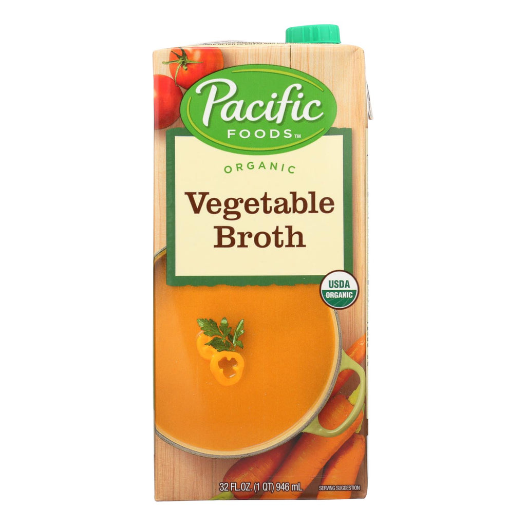 Pacific Natural Foods Vegetable Broth - Organic - Case Of 12 - 32 Fl Oz. - Lakehouse Foods