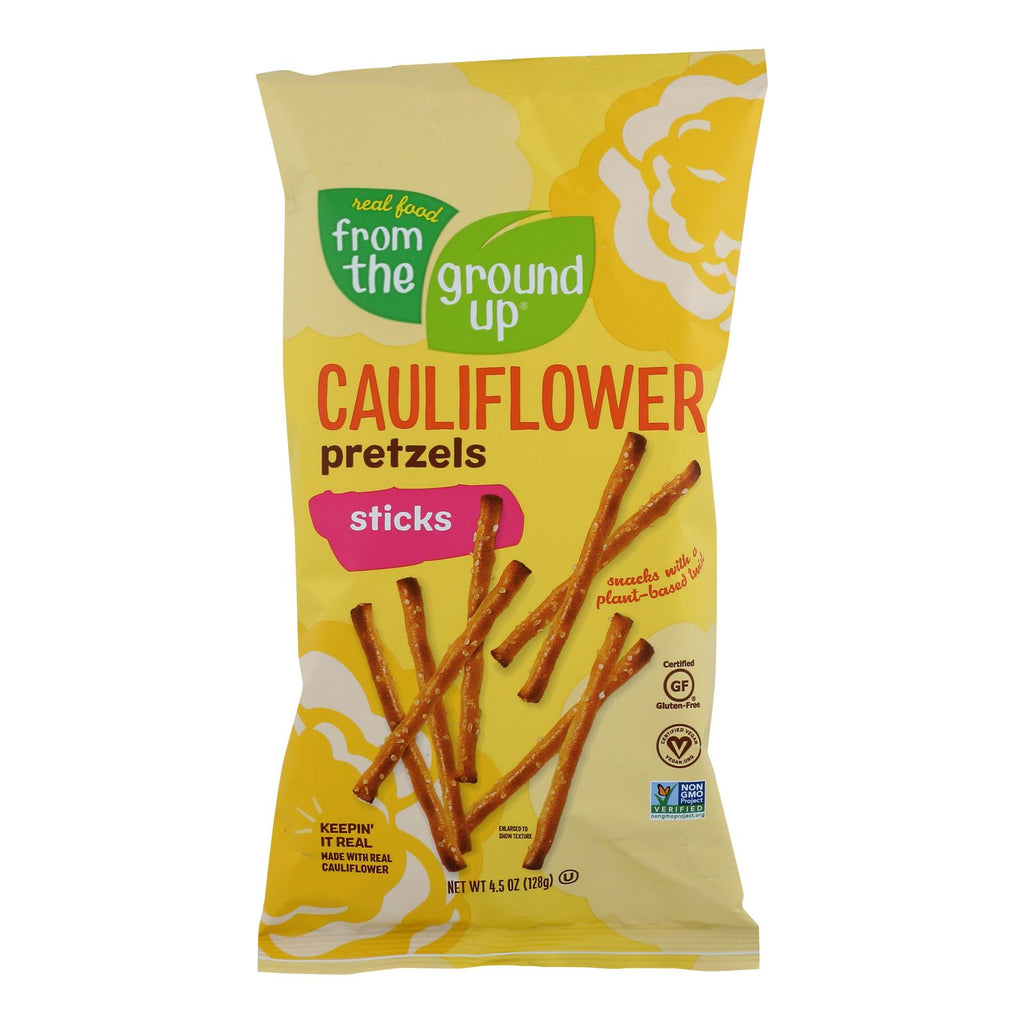 From The Ground Up - Cauliflower Pretzel Sticks - Original - Case Of 12 - 4.5 Oz. - Lakehouse Foods