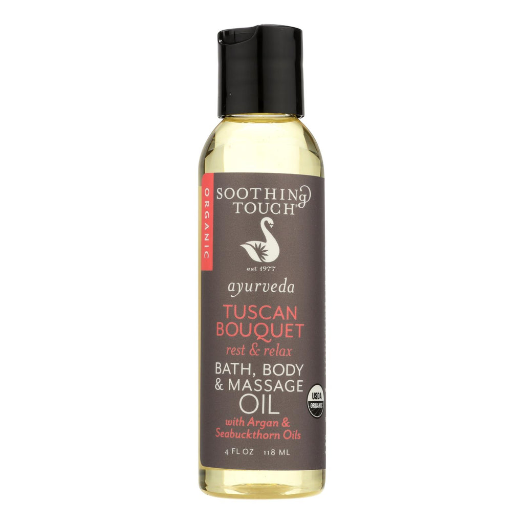 Soothing Touch Bath Body And Massage Oil - Ayurveda - Tuscan Bouqet - Rest And Relax - 4 Oz - Lakehouse Foods