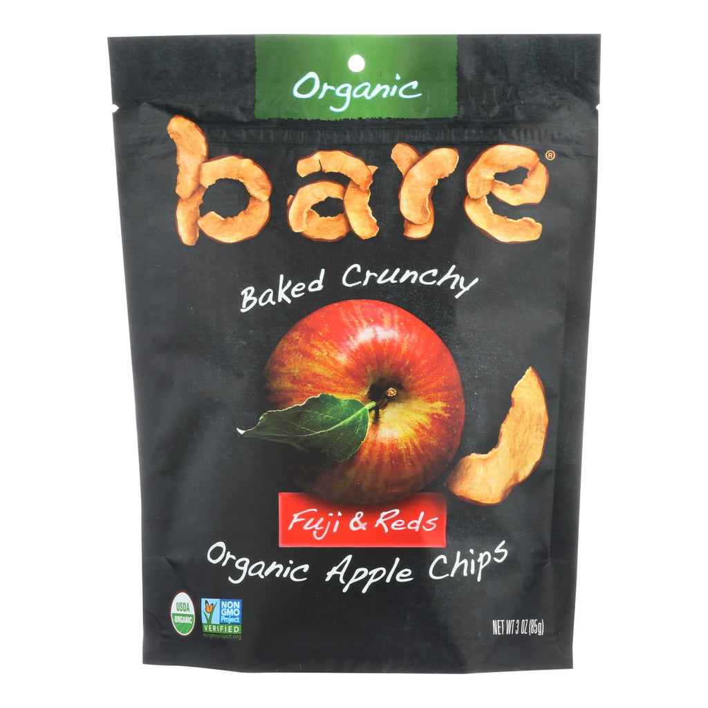 Bare Fruit Apple Chips - Organic - Crunchy - Fuji Red - 3 Oz - Case Of 12 - Lakehouse Foods