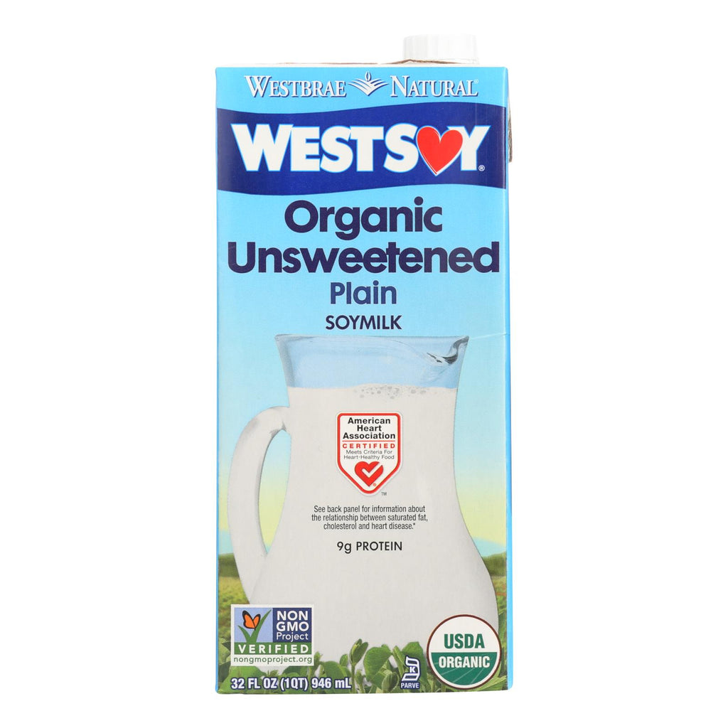 Westsoy Organic Plain - Unsweetened - Case Of 12 - 32 Fl Oz. - Lakehouse Foods