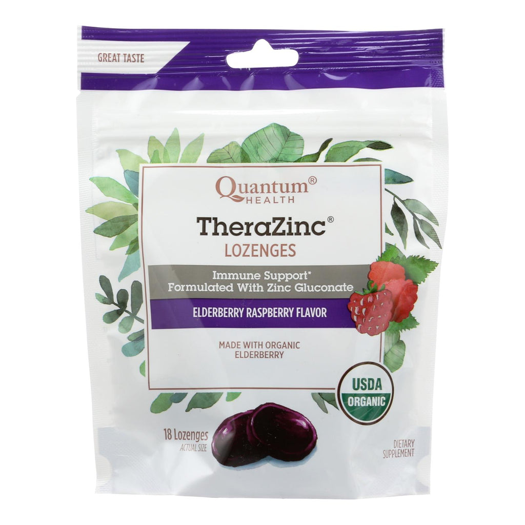 Quantum Research Zinc Lozenges - Elderberry Raspberry - 18 Count - Lakehouse Foods