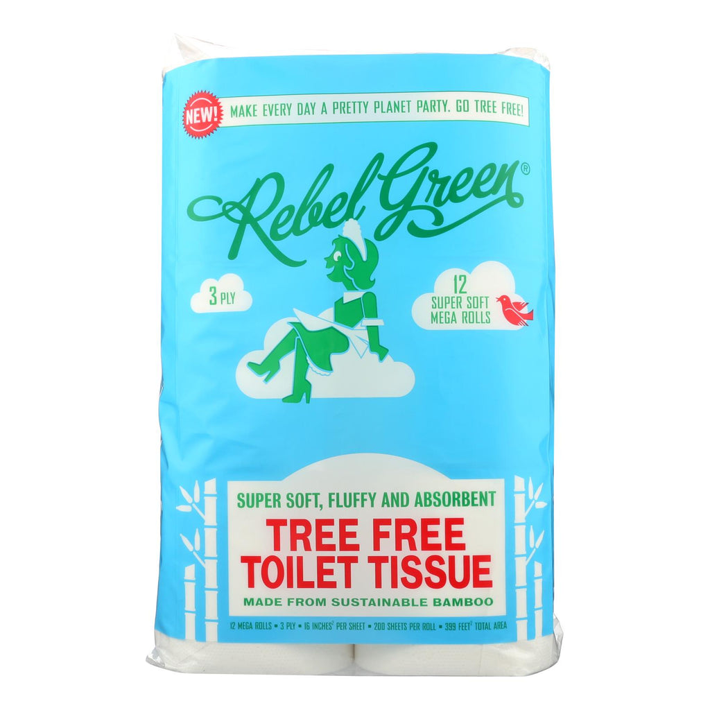 Rebel Green - Toilet Tissue Tree Free - Case Of 8 - 12 Ct - Lakehouse Foods