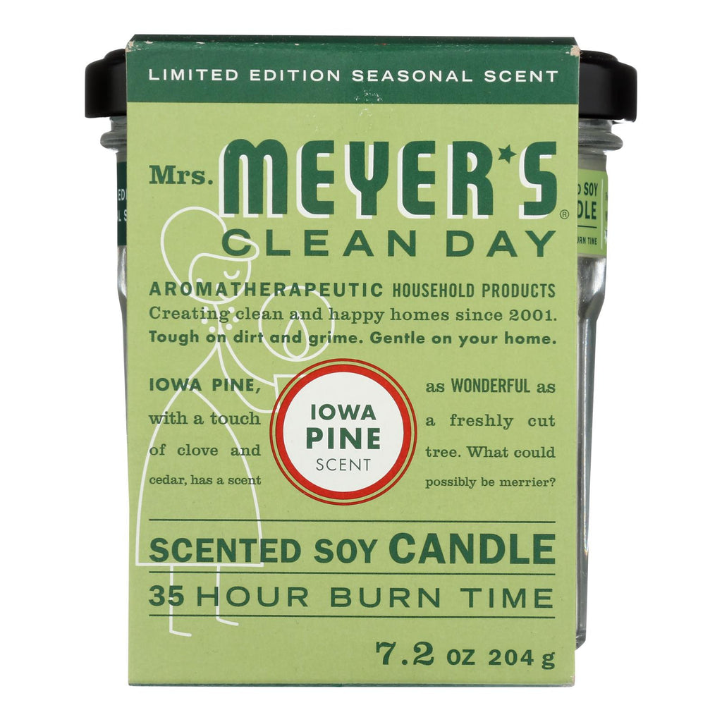 Mrs.meyers Clean Day - Soy Candle Iowa Pine - Case Of 6 - 7.2 Oz - Lakehouse Foods