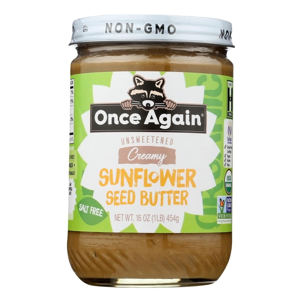 Once Again - Sunflower Butter Ns Sugar Free - Case Of 6-16 Oz - Lakehouse Foods