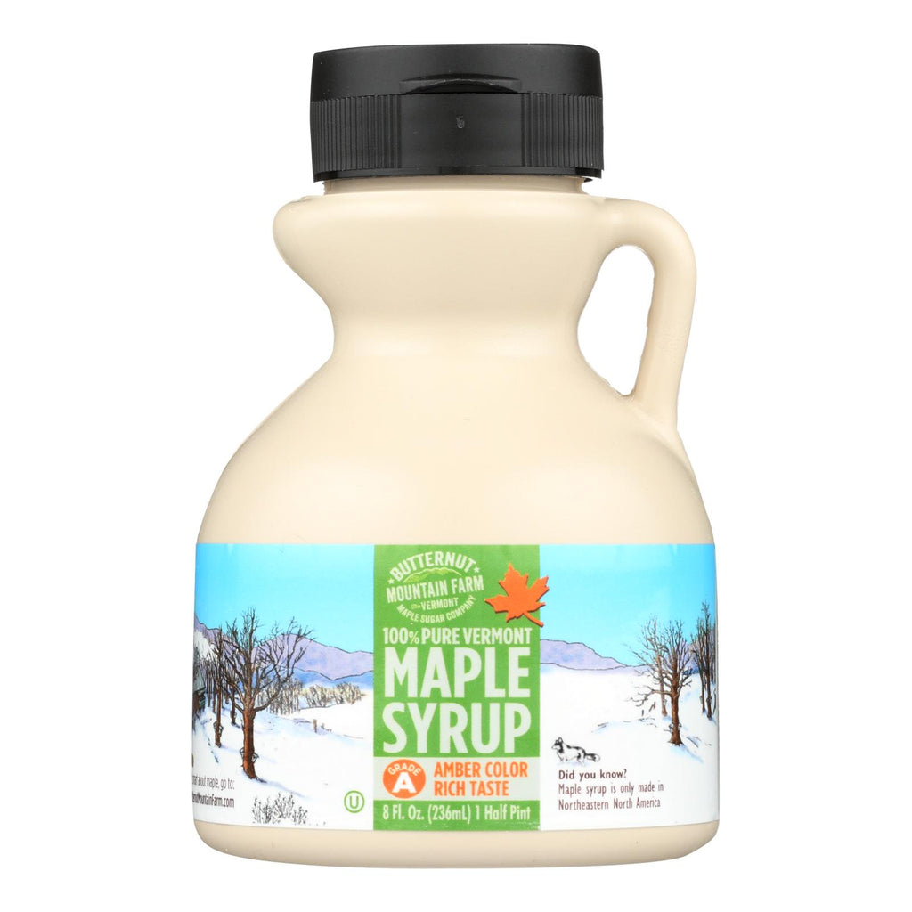 Butternut Mountain Farm - Maple Syrup - Amber Grade A - Case Of 24 - 8 Fl Oz. - Lakehouse Foods