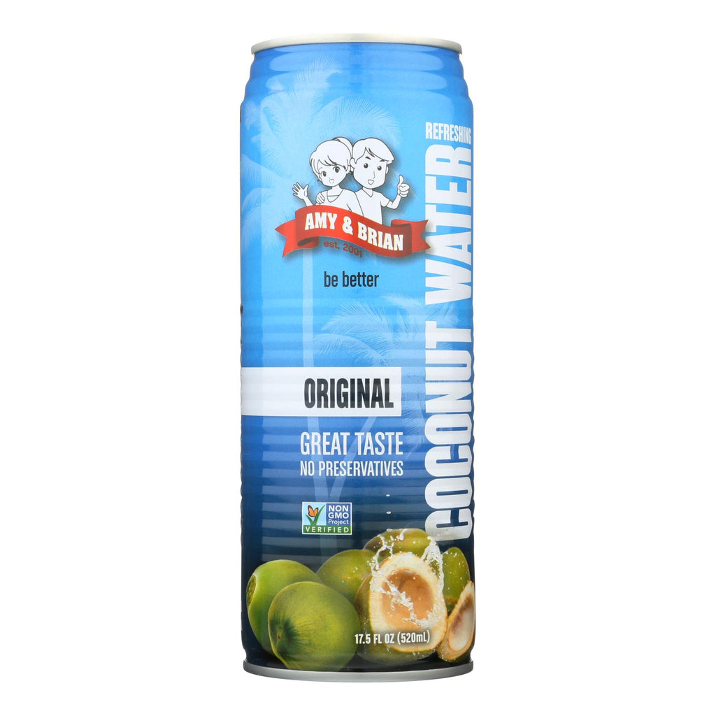 Amy And Brian - Coconut Water - Original - Case Of 12 - 17.5 Fl Oz. - Lakehouse Foods