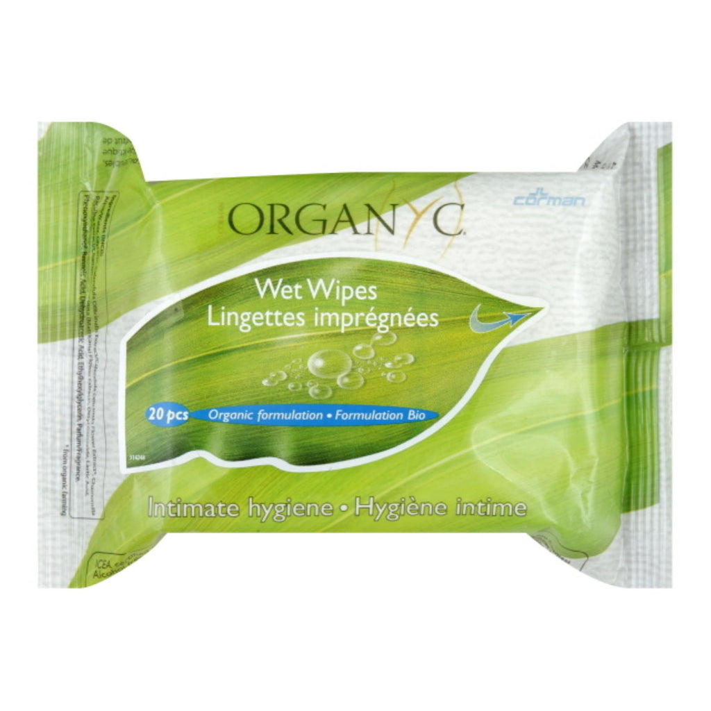 Organyc Intimate Hygiene Wet Wipes - 20 Pack - Lakehouse Foods