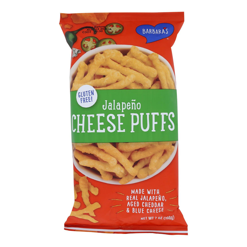 Barbara's Bakery - Cheese Puffs - Jalapeno - Case Of 12 - 7 Oz. - Lakehouse Foods