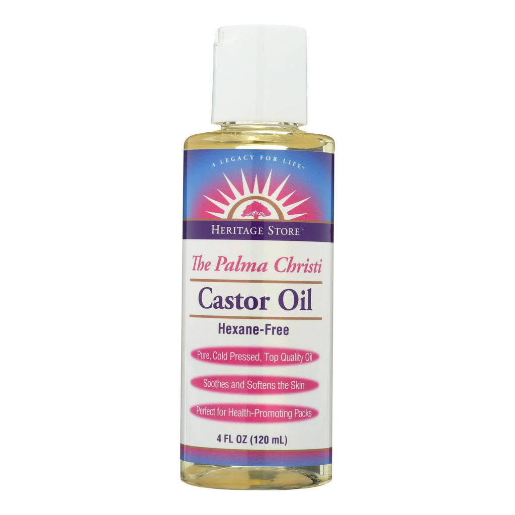 Heritage Products Castor Oil Hexane Free - 4 Fl Oz - Lakehouse Foods