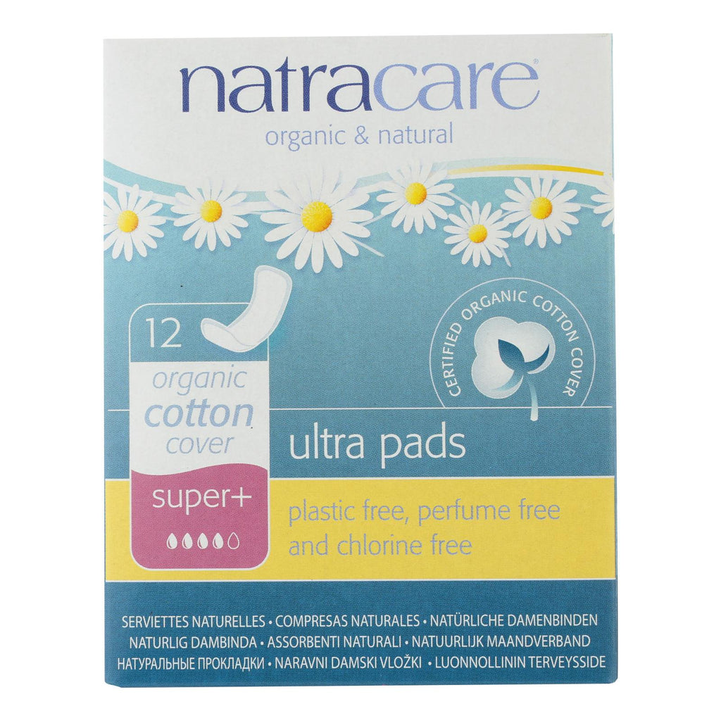 Natracare Natural Ultra Pads Super Plus W-organic Cotton Cover -  12 Pack - Lakehouse Foods
