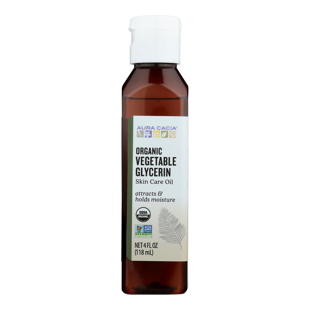 Aura Cacia - Skin Care Oil - Organic Vegetable Glycerin Oil - 4 Fl Oz - Lakehouse Foods