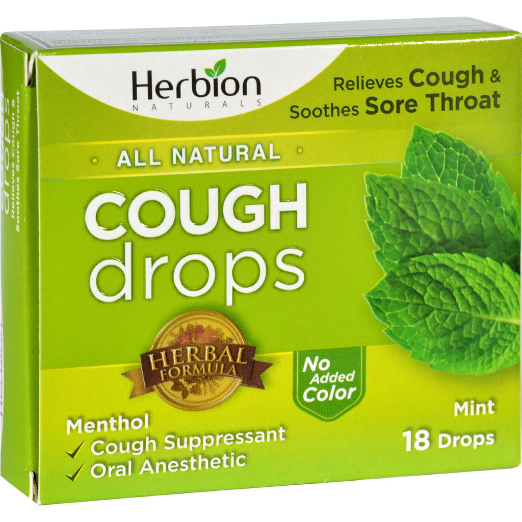 Herbion Naturals Cough Drops - All Natural - Mint - 18 Drops - Lakehouse Foods