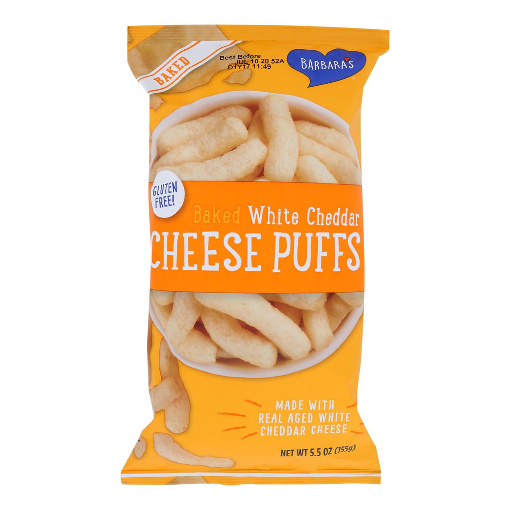 Barbara's Bakery - Baked White Cheddar Cheese Puffs - Case Of 12 - 5.5 Oz. - Lakehouse Foods