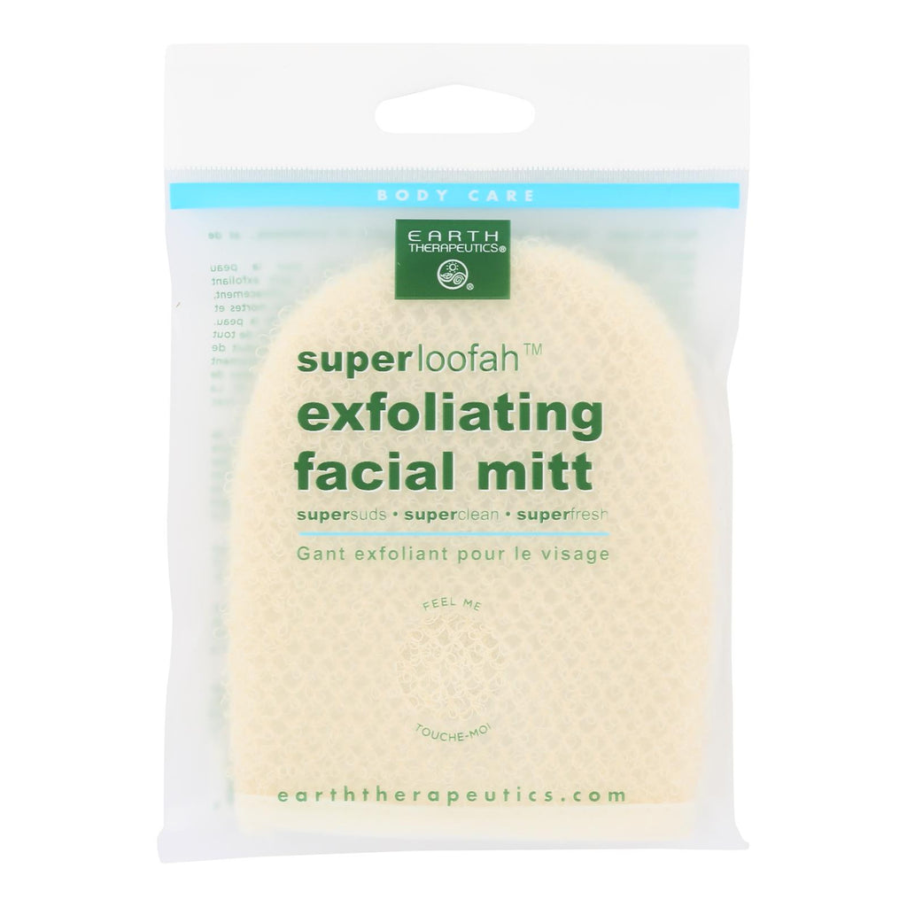 Earth Therapeutics Loofah - Super - Exfoliating - Facial Mitt - 1 Count - Lakehouse Foods