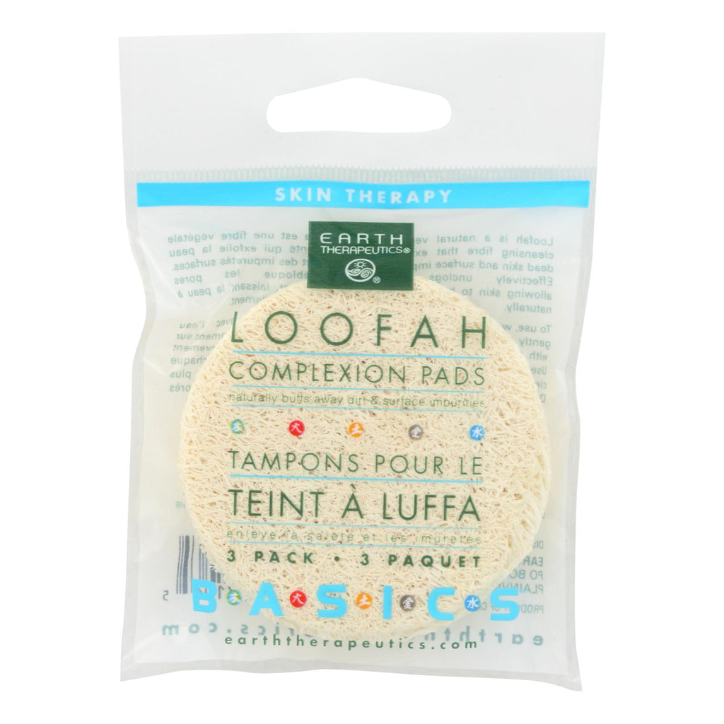 Earth Therapeutics Loofah Complexion Pads - 3 Pads - Case Of 12 - Lakehouse Foods
