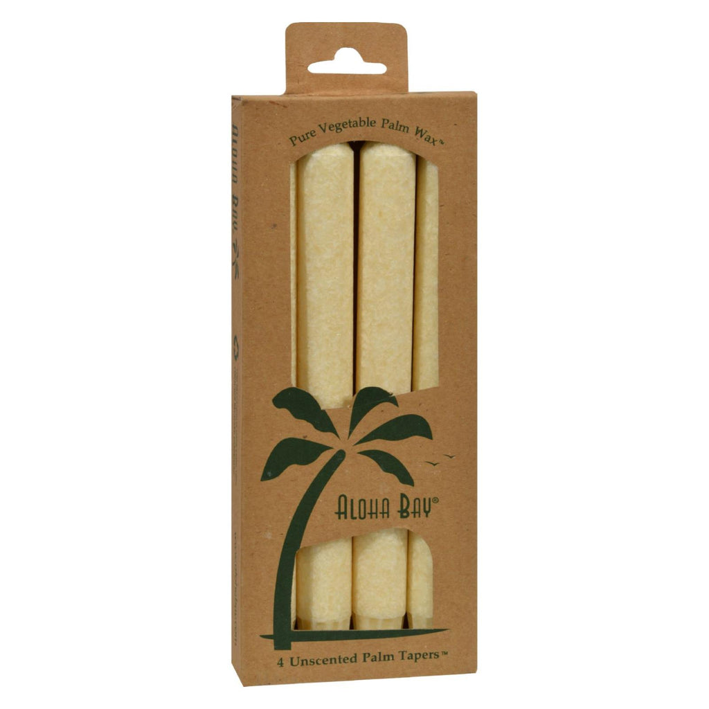 Aloha Bay - Palm Tapers - Cream - 4 Candles - Lakehouse Foods