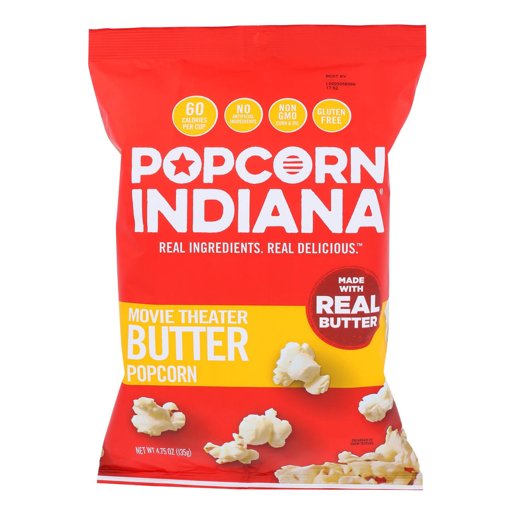 Popcorn Indiana Popcorn - Movie Theater - Case Of 12 - 4.75 Oz. - Lakehouse Foods