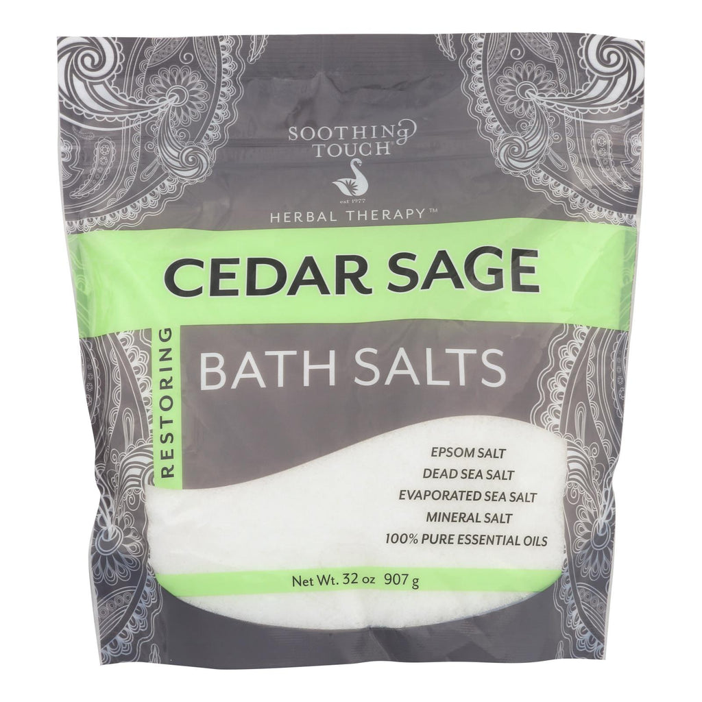 Soothing Touch Bath Salts - Cedar Sage - 32 Oz - Lakehouse Foods