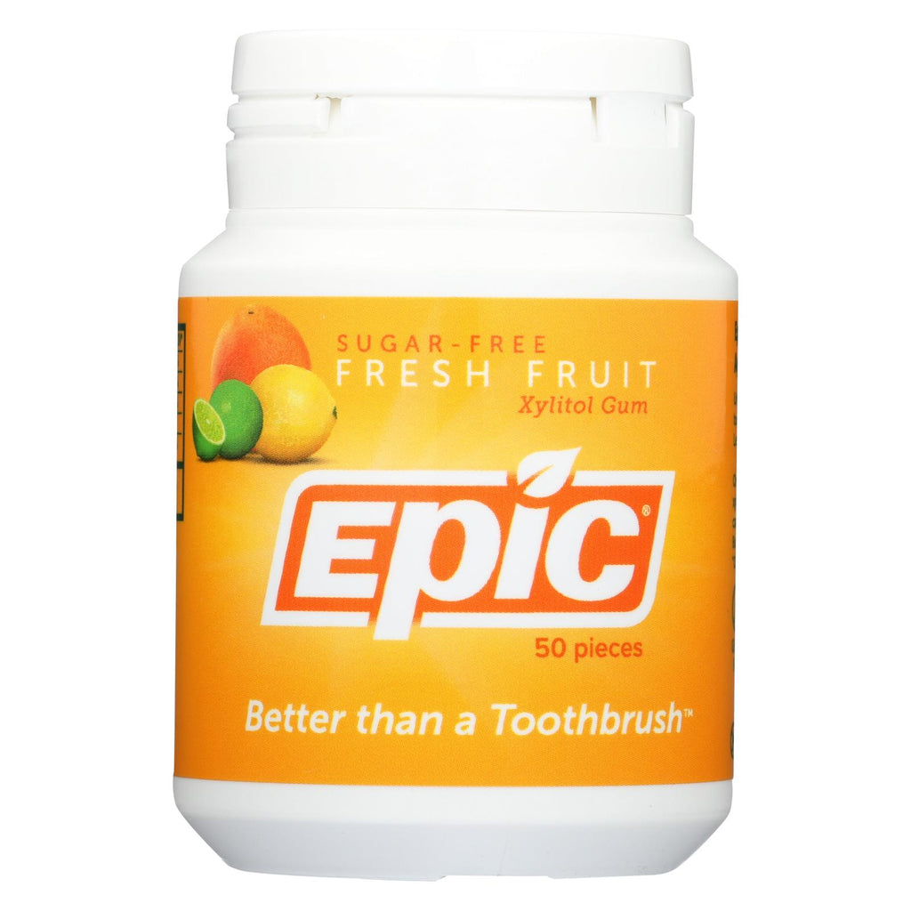 Epic Dental - Xylitol Gum - Fresh Fruit - 50 Pieces - Lakehouse Foods