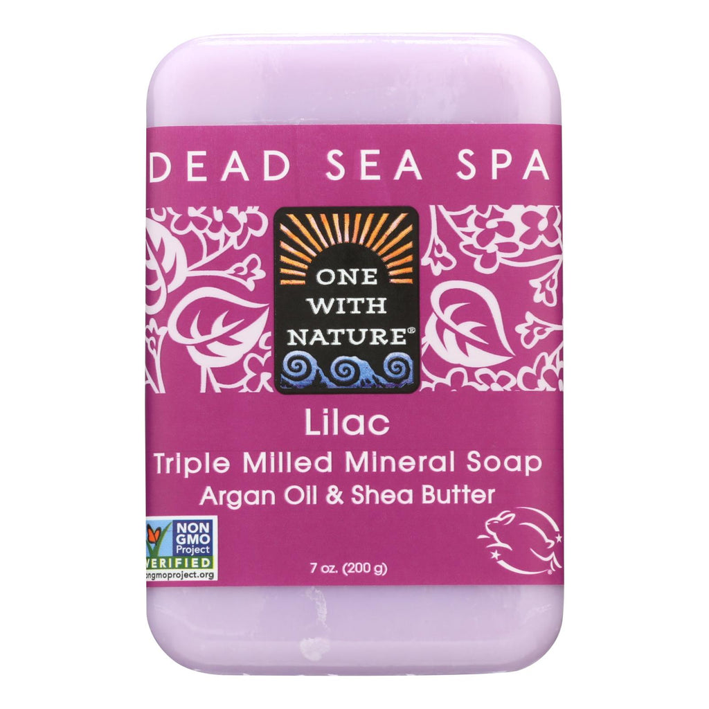 One With Nature Triple Milled Soap Bar - Lilac - 7 Oz - Lakehouse Foods