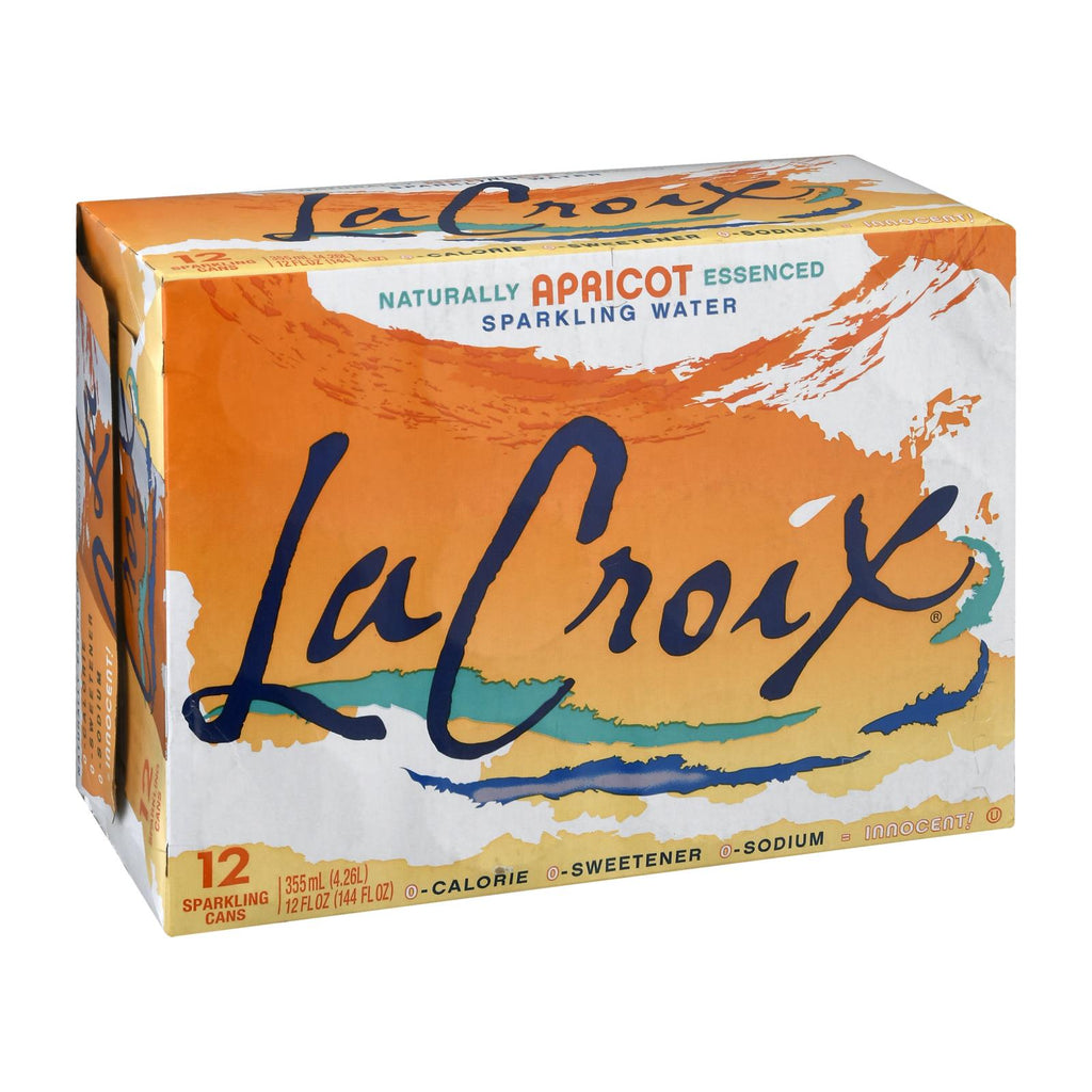 Lacroix Sparkling Water - Apricot - Case Of 2 - 12 Fl Oz. - Lakehouse Foods