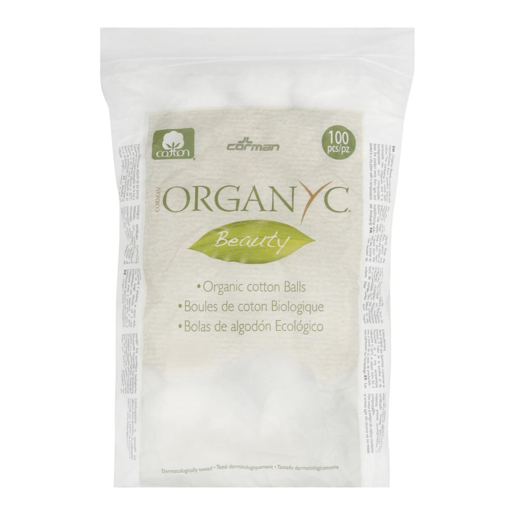 Organyc Cotton Balls - 100 Percent Organic Cotton - Beauty - 100 Count - Lakehouse Foods