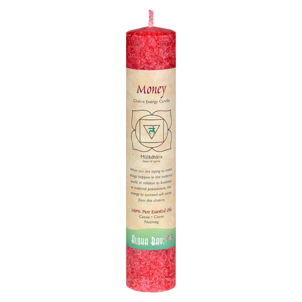 Aloha Bay - Chakra Pillar Candle - Red - 8" - Lakehouse Foods