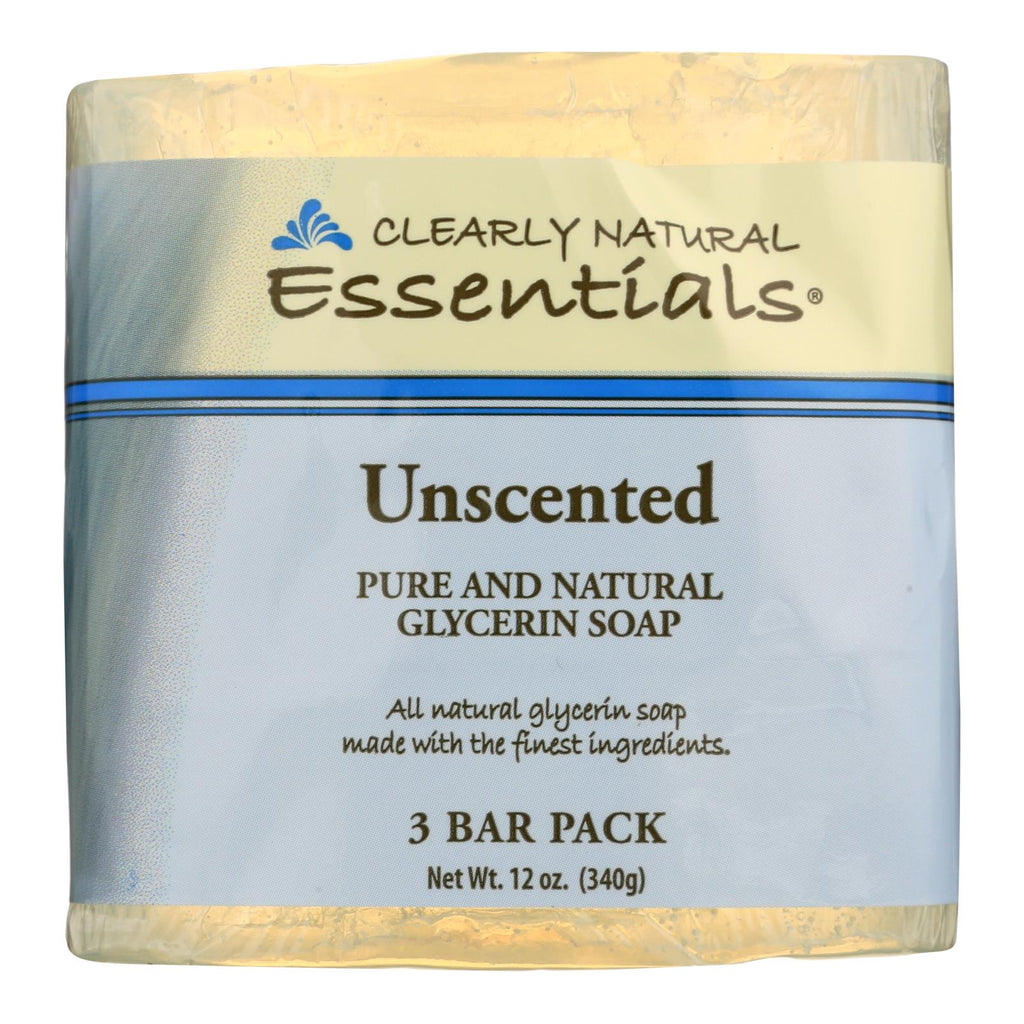 Clearly Natural Bar Soap - Unscented - 3 Pack - 4 Oz - Lakehouse Foods