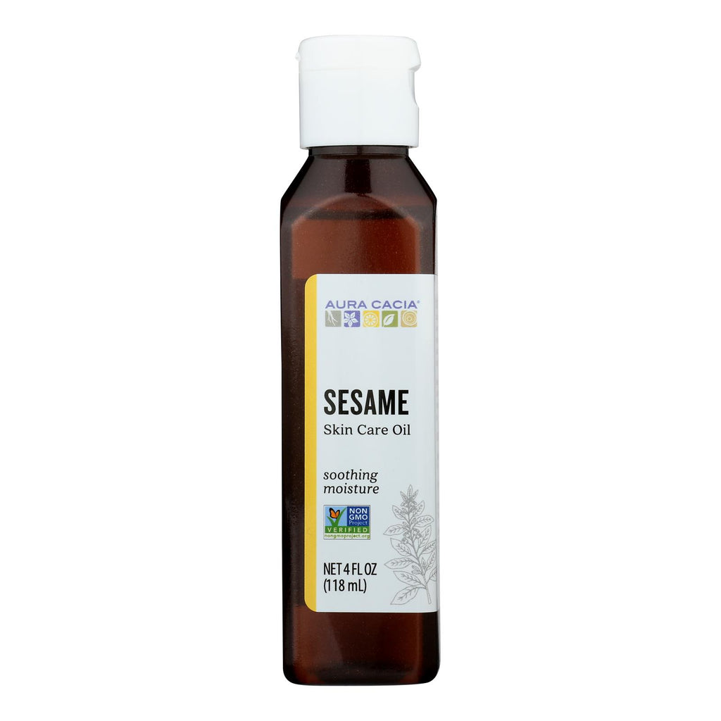 Aura Cacia - Natural Skin Care Oil Sesame - 4 Fl Oz - Lakehouse Foods