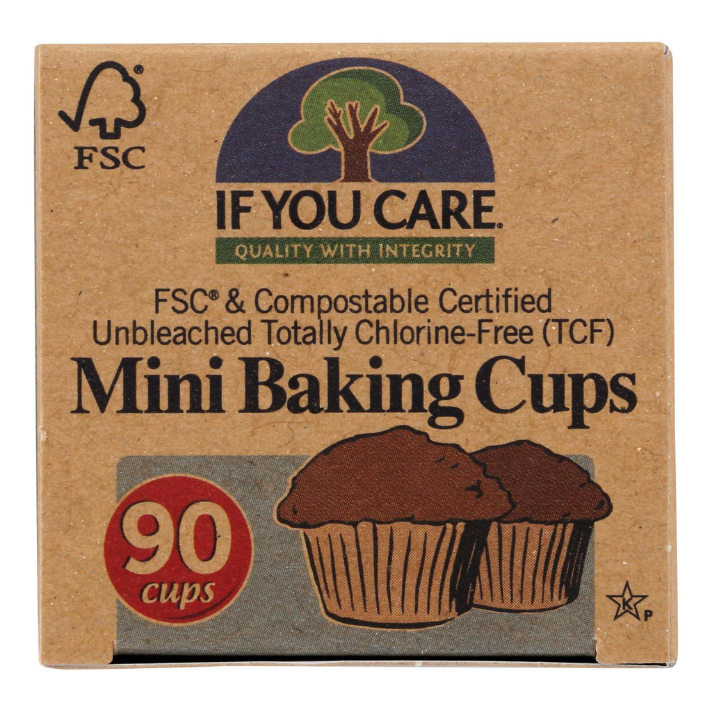 If You Care Baking Cups - Mini - Unbleached Totally Chlorine Free - 90 Count - Lakehouse Foods