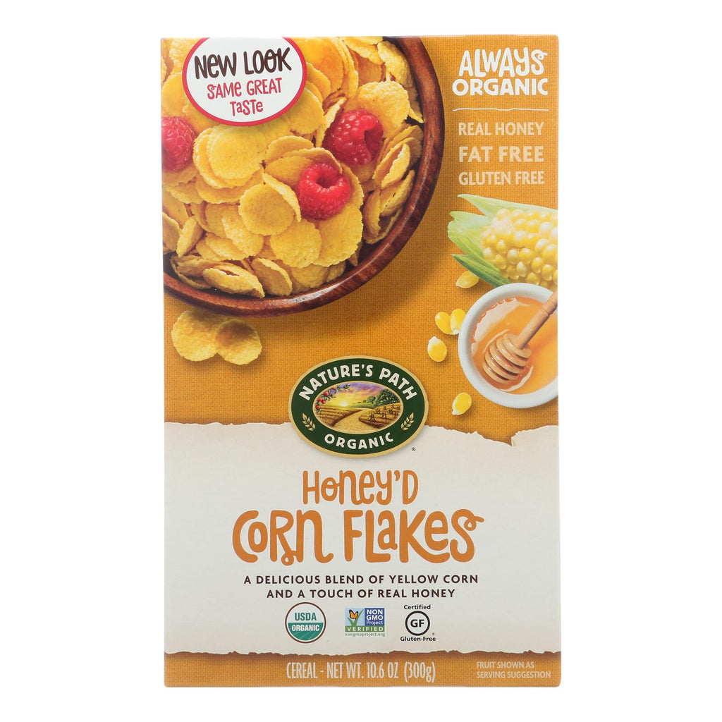 Nature's Path Organic Corn Flakes Cereal - Honey?d - Case Of 12 - 10.6 Oz. - Lakehouse Foods