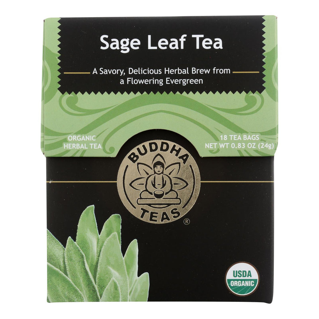 Buddha Teas - Organic Tea - Sage Leaf - Case Of 6 - 18 Count - Lakehouse Foods