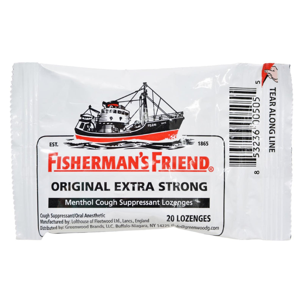 Fisherman's Friend Lozenges - Original Extra Strong - Dsp - 20 Ct - 1 Case - Lakehouse Foods