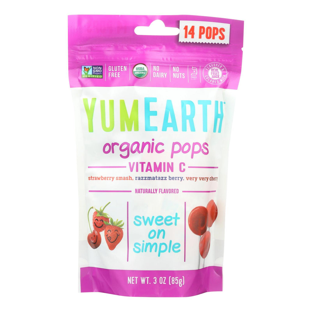 Yummy Earth Organic Vitamin C Pops - 3 Oz - Case Of 6 - Lakehouse Foods