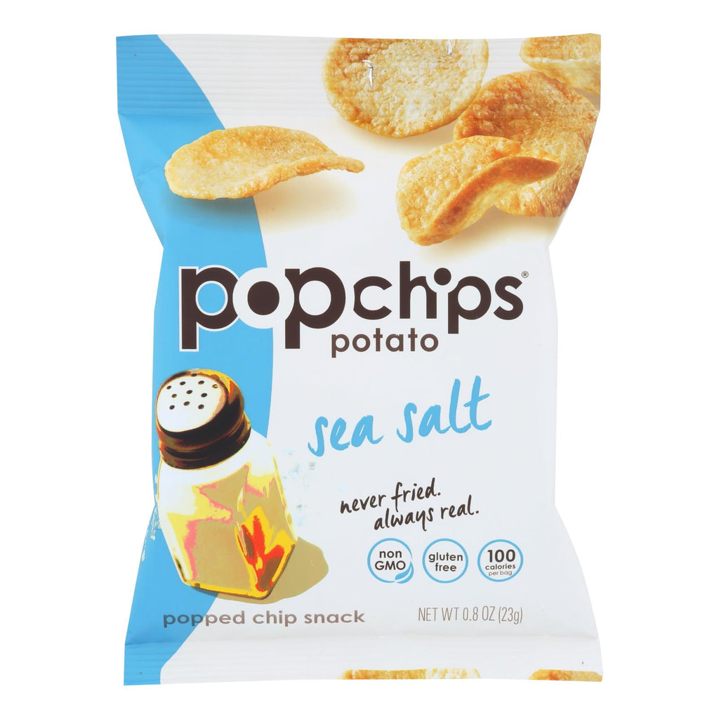Popchips Potato Chip - Sea Salt - Case Of 24 - 0.8 Oz. - Lakehouse Foods