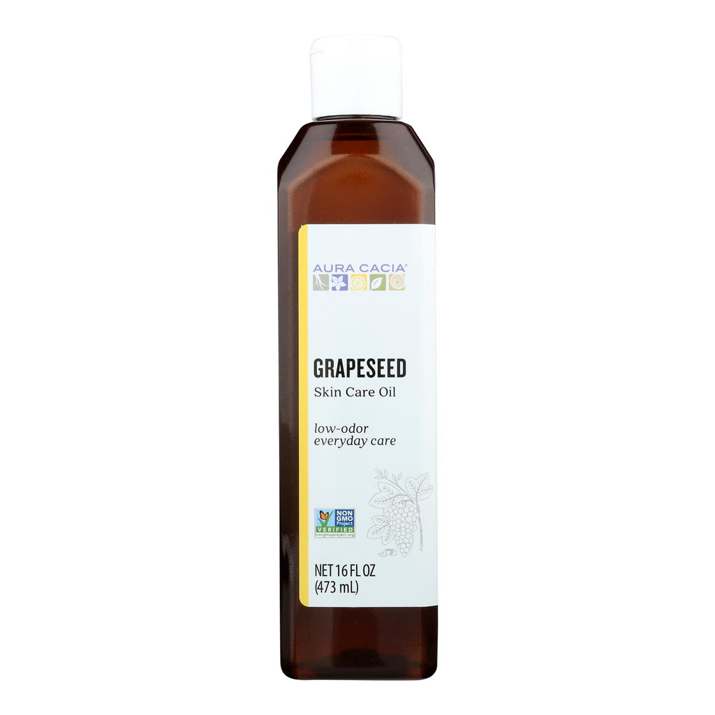 Aura Cacia - Natural Skin Care Oil Grapeseed - 16 Fl Oz - Lakehouse Foods