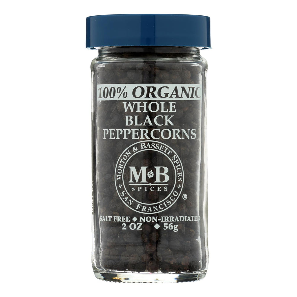 Morton And Bassett Whole Black Pepper - Black Paper - Case Of 3 - 2 Oz. - Lakehouse Foods