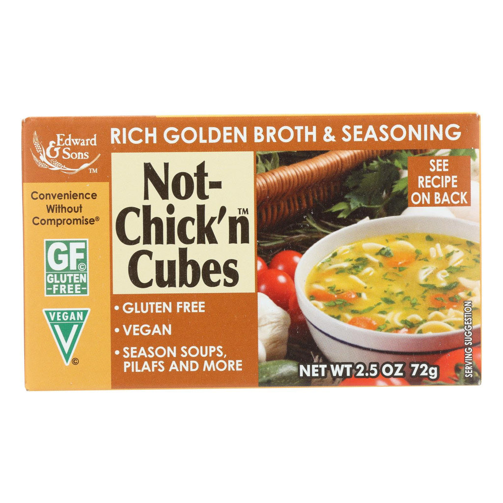 Edwards And Sons Natural Bouillon Cubes - Not Chick N - 2.5 Oz - Case Of 12 - Lakehouse Foods