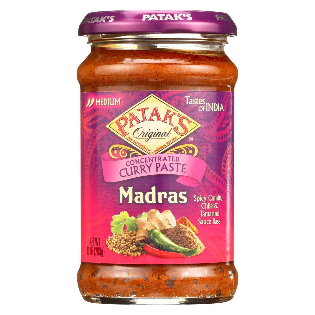 Pataks Curry Paste - Concentrated - Madras - Medium - 10 Oz - Case Of 6 - Lakehouse Foods