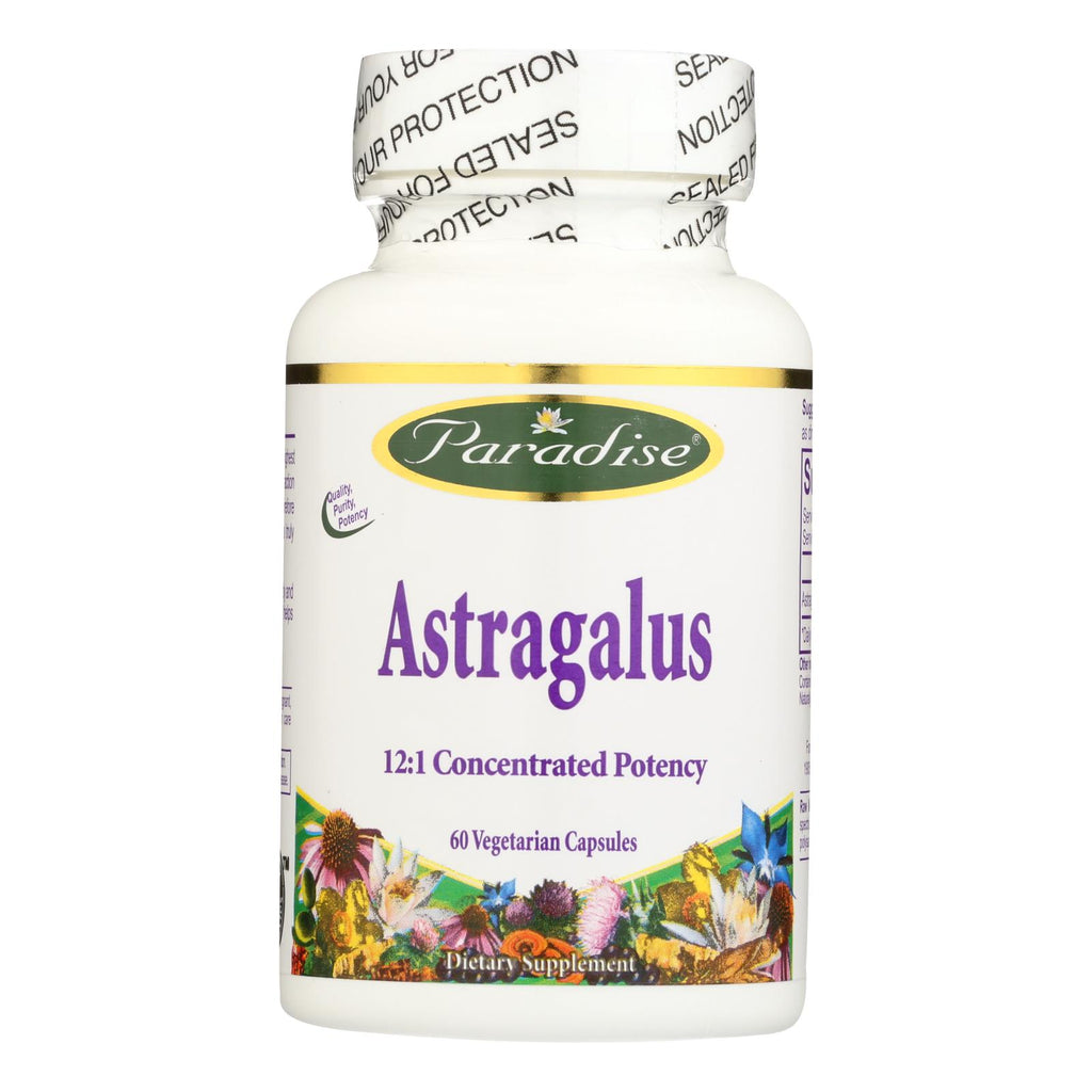 Paradise Herbs Astragalus - 60 Vegetarian Capsules - Lakehouse Foods