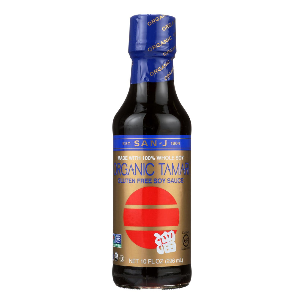 San - J Tamari Soy Sauce - Organic - Case Of 6 - 10 Fl Oz. - Lakehouse Foods