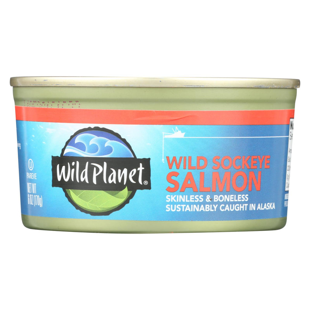 Wild Planet Wild Pacific Sockeye Salmon - Case Of 12 - 6 Oz. - Lakehouse Foods