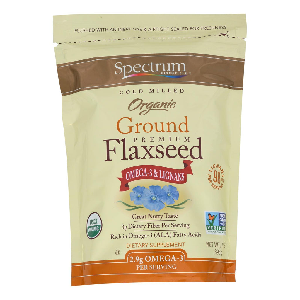 Spectrum Essentials Organic Ground Flaxseed - 14 Oz - Lakehouse Foods