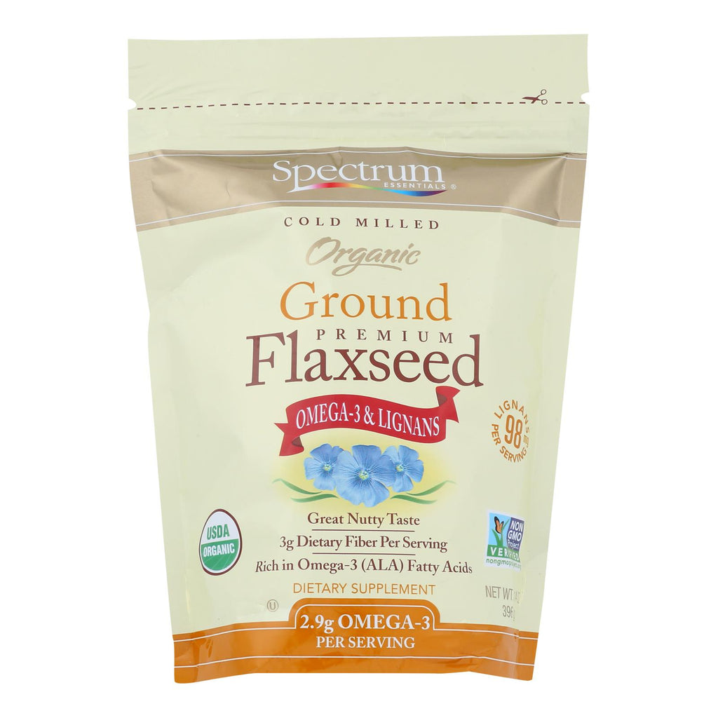 Spectrum Essentials Organic Ground Flaxseed - 14 Oz - Lakehouse Foods