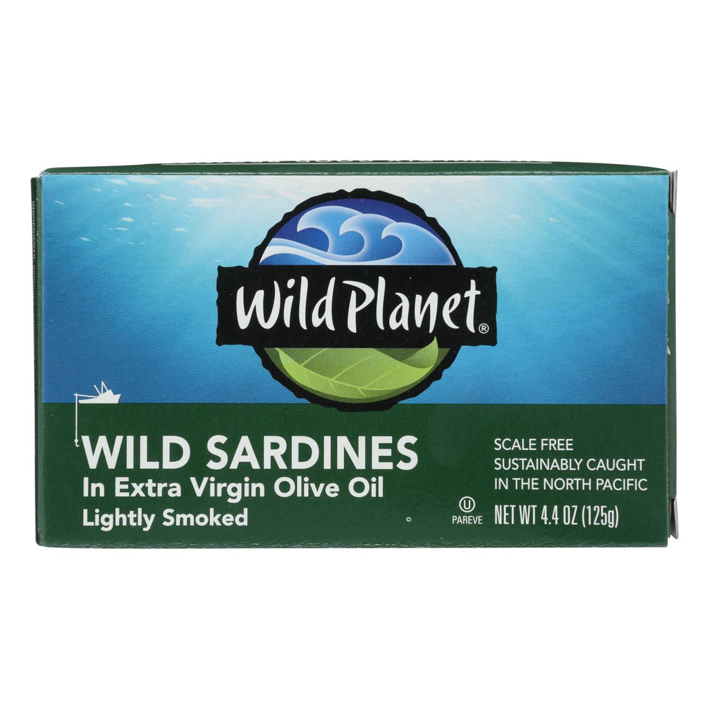 Wild Planet Wild Sardines In Extra Virgin Olive Oil - Case Of 12 - 4.375 Oz. - Lakehouse Foods